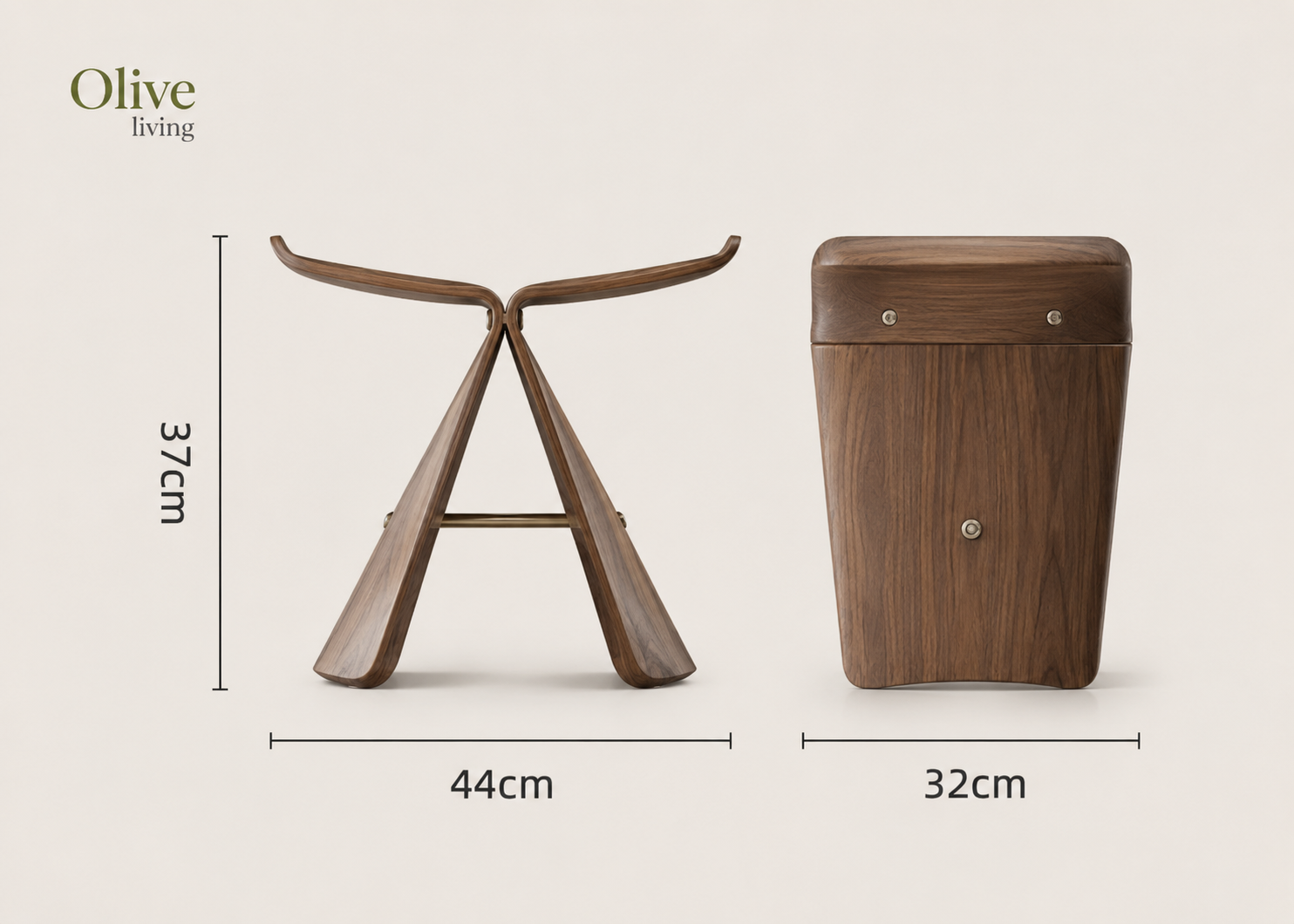 Ghế Butterfly Stool Gỗ Óc Chó Cao Cấp Chuẩn Scandinavian