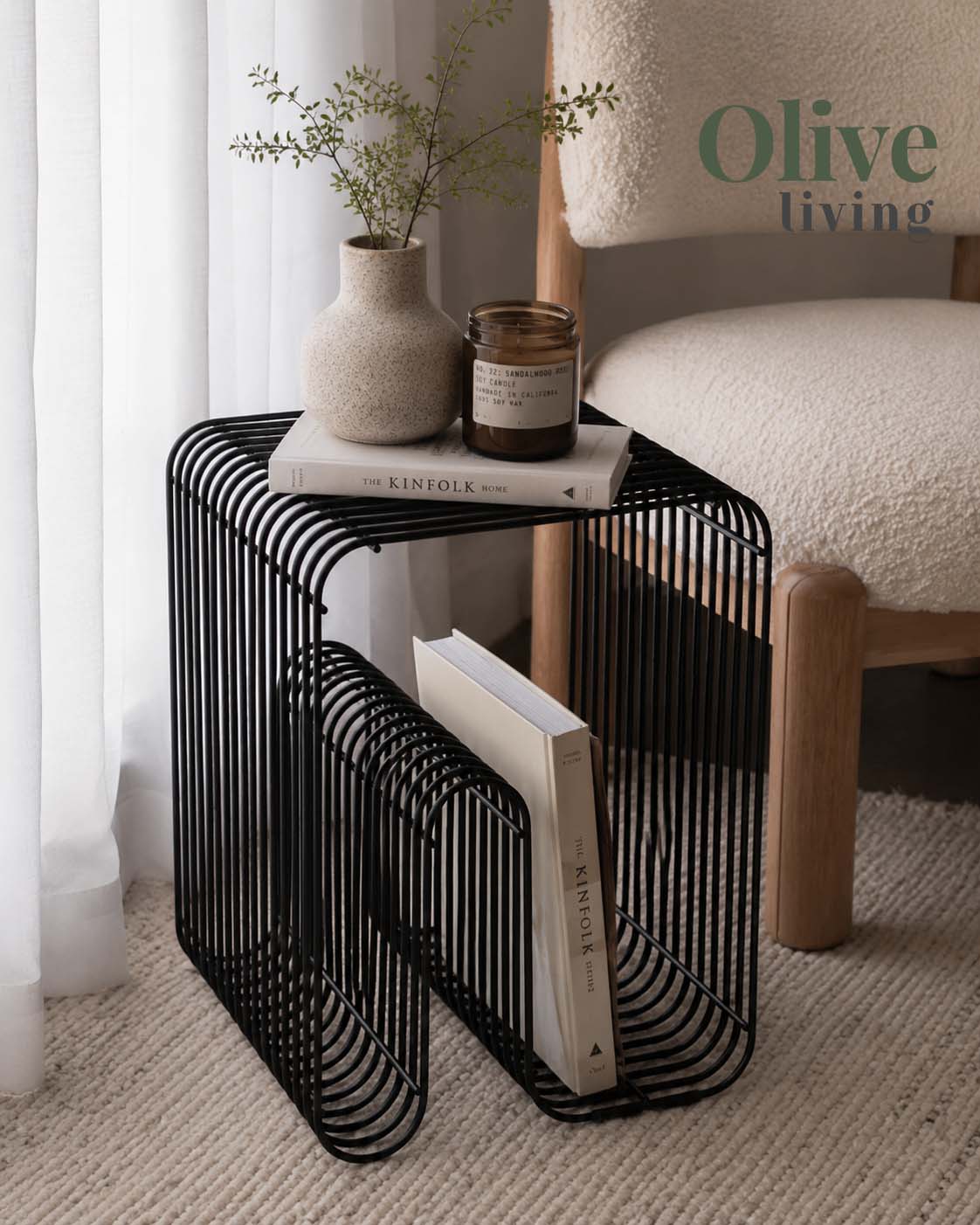 Bàn Tạp Chí Curva Kim Loại Cao Cấp Cho Phòng Khách 2