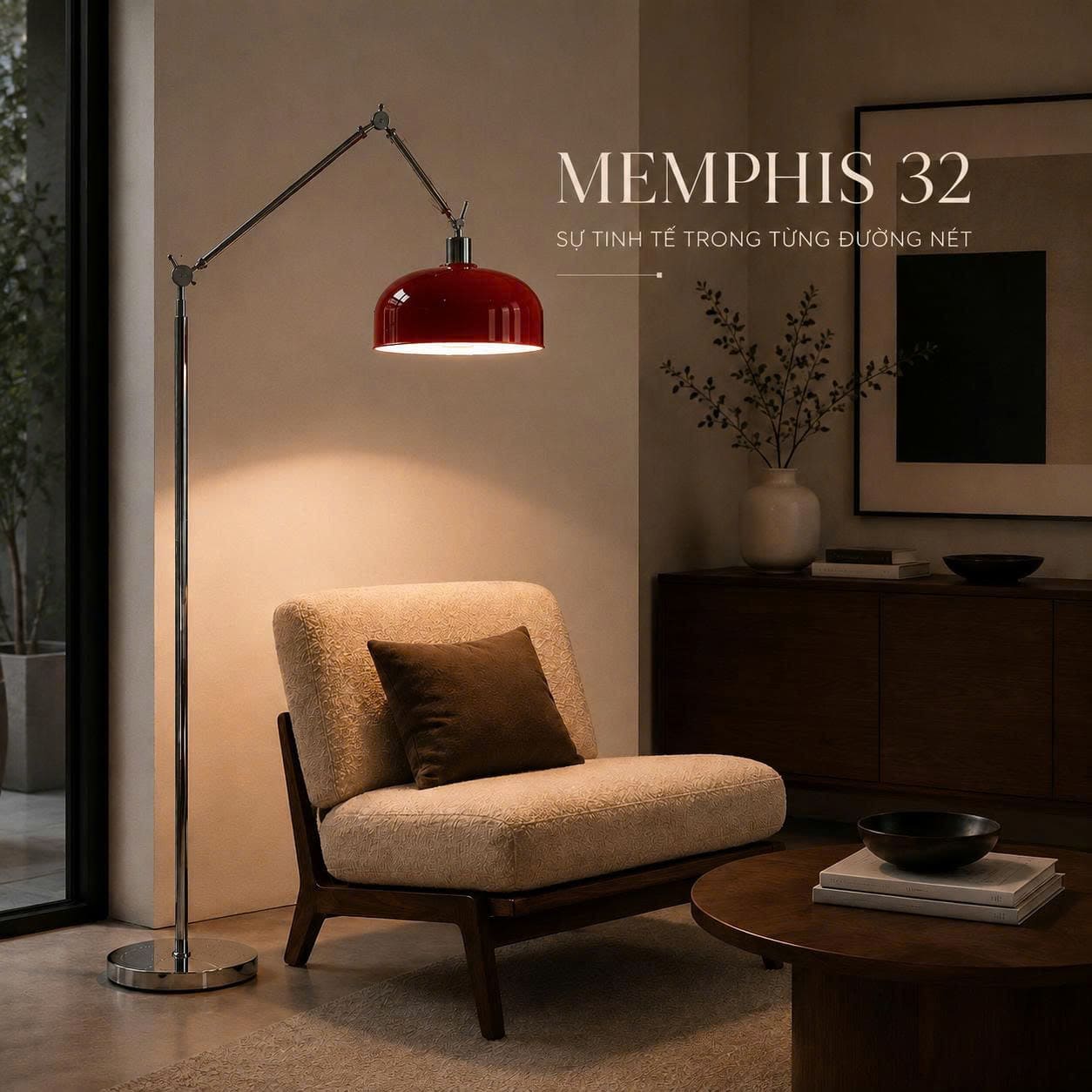 Đèn Cây Đứng MEMPHIS 32 – Đèn Sàn Điều Chỉnh Linh Hoạt Cho Không Gian Hiện Đại