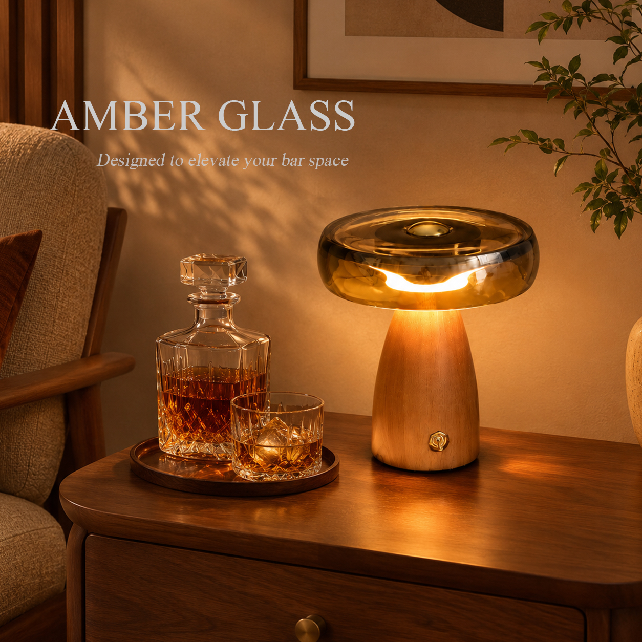 Đèn Bàn Amber Glass – Điểm Nhấn Tinh Tế Cho Mọi Không Gian