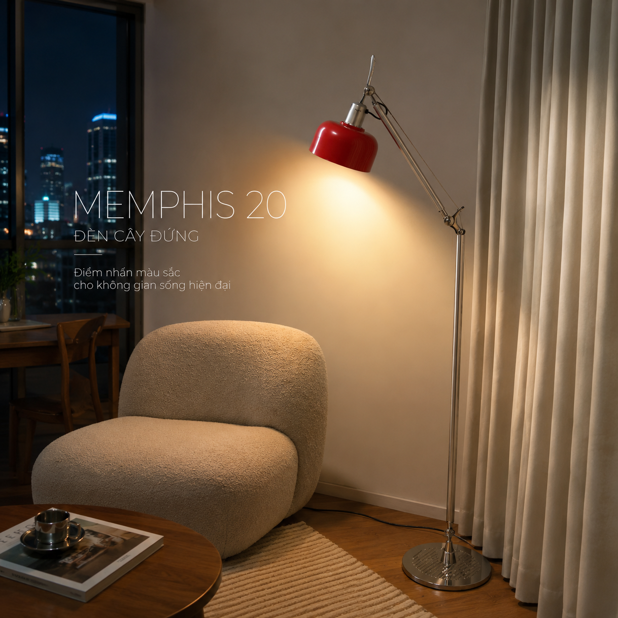 Đèn Cây Đứng MEMPHIS 20 – Điều Chỉnh Linh Hoạt  6